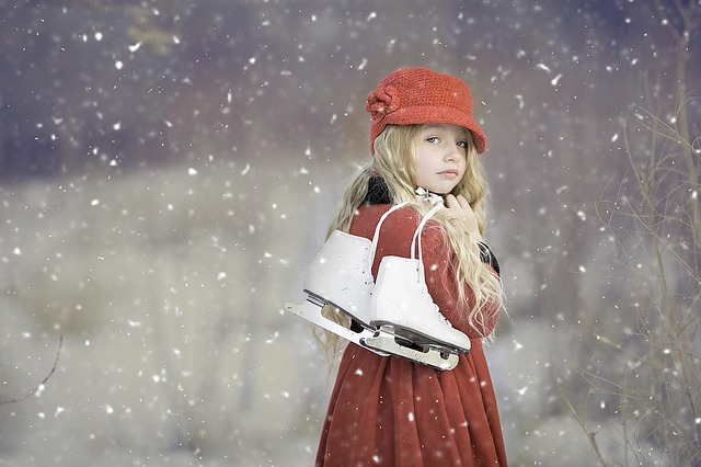 雪の中の少女