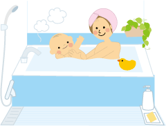赤ちゃんとのお風呂の入れ方